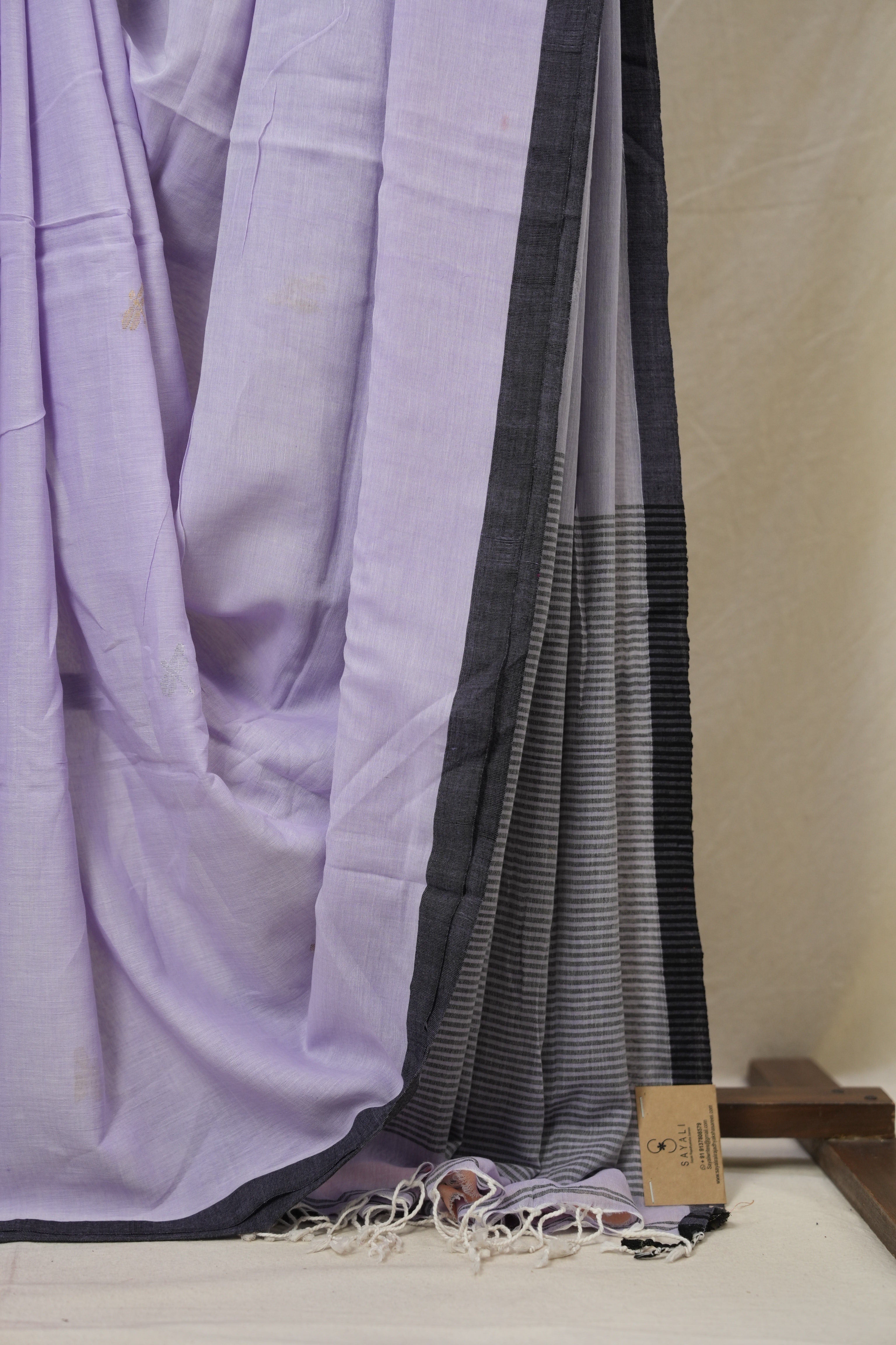 Lavendar Bengal Mul Cotton Saree - SRSLBMCS063