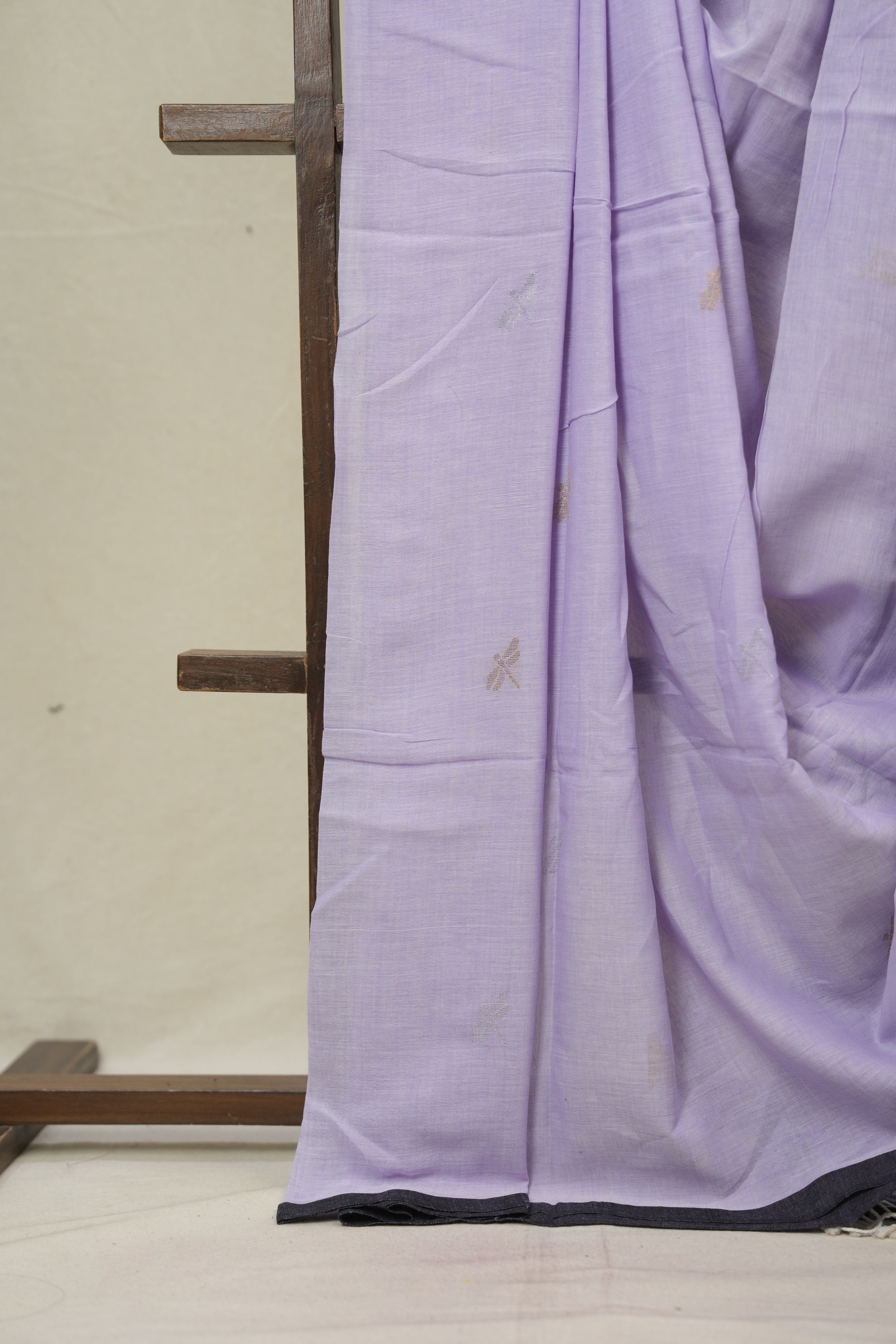 Lavendar Bengal Mul Cotton Saree - SRSLBMCS063