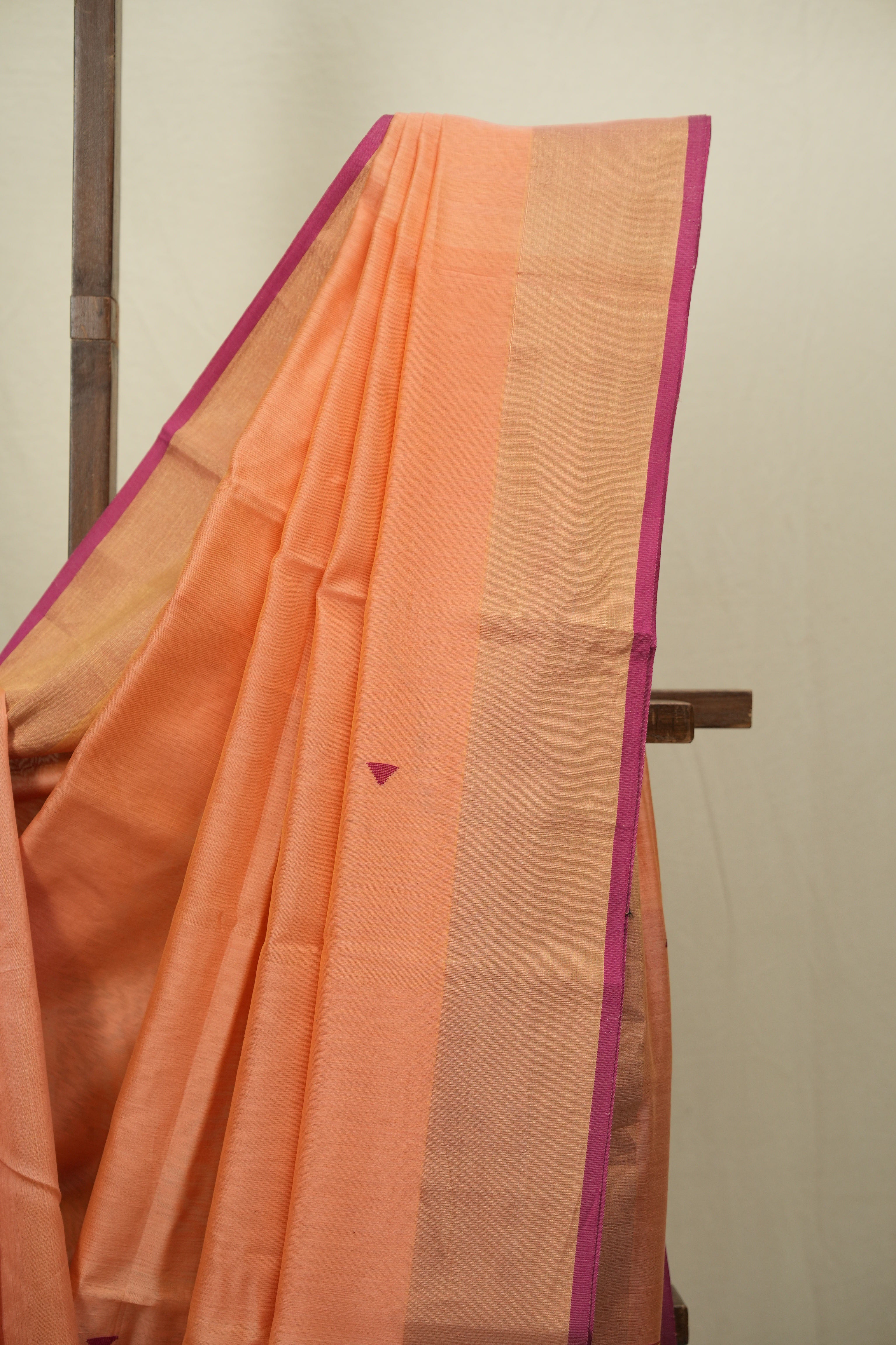 Peach Maheshwari Saree - SRPMS1290