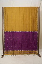 Mustard Maheshwari Saree - SRMMS1120