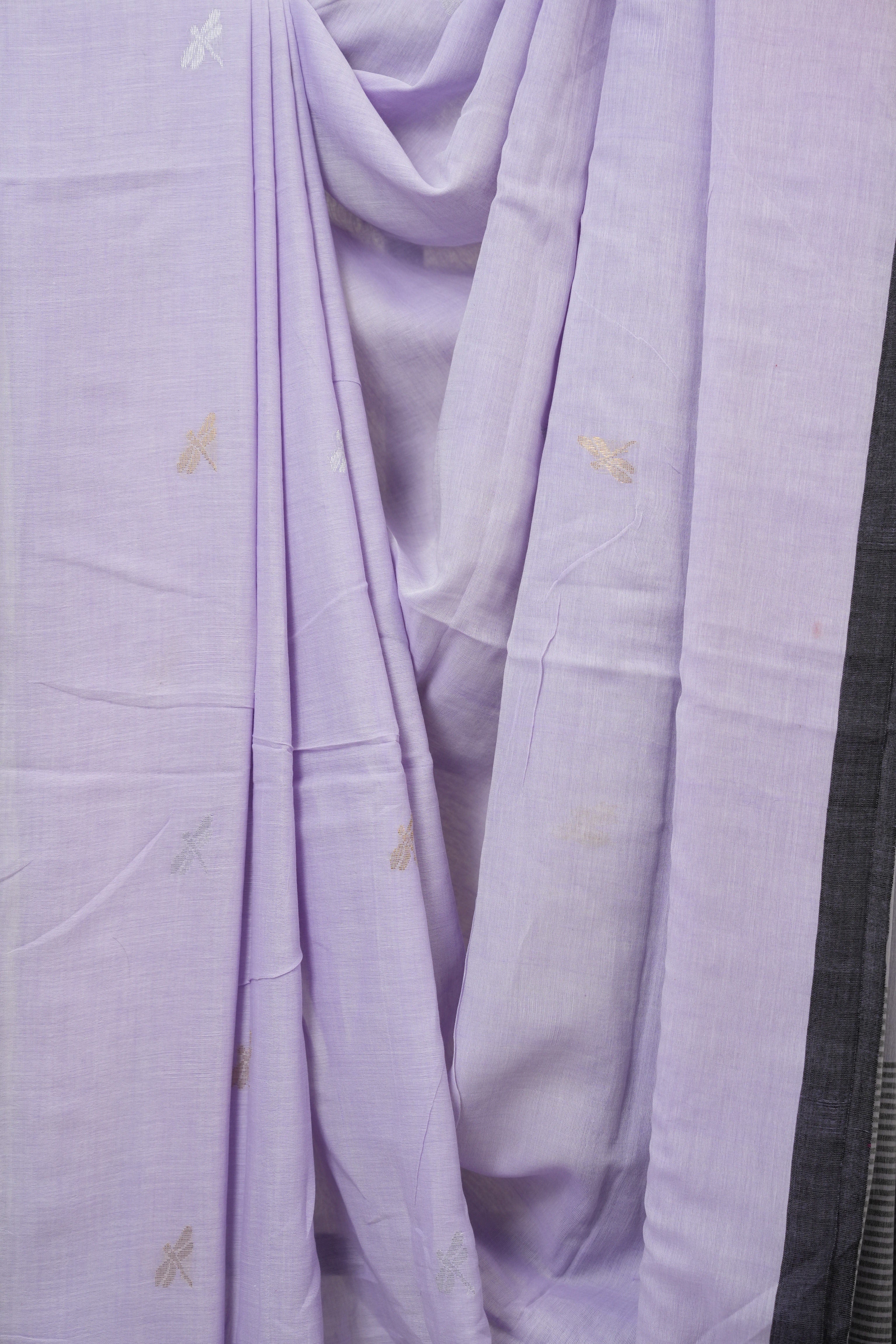 Lavendar Bengal Mul Cotton Saree - SRSLBMCS063