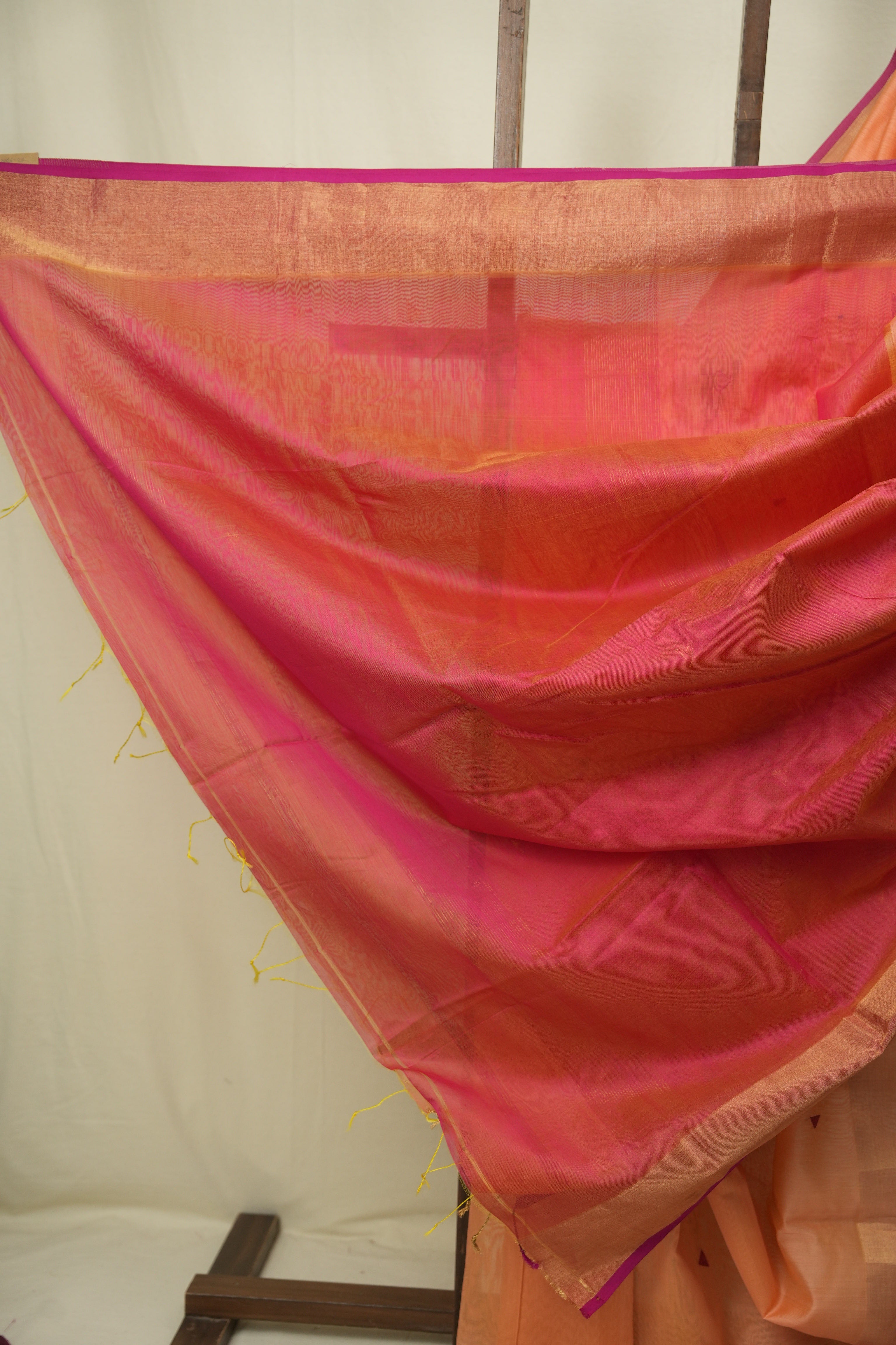 Peach Maheshwari Saree - SRPMS1290
