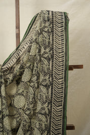 Black Cream HBP Kota Doria Saree - SRBCKDS217