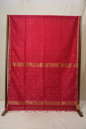 Red Maheshwari Saree - SRRMS1125