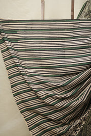 Black Cream HBP Kota Doria Saree - SRBCKDS217