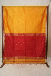 Yellow Maheshwari Saree - SRYMS1122