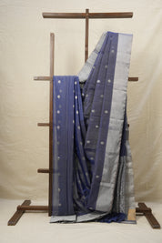 Blue Chanderi Cotton Silk Saree - SRBCSS445