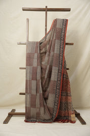 Maroon HBP Kota Doria Saree - SRMKDS228