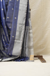 Blue Chanderi Cotton Silk Saree - SRBCSS445