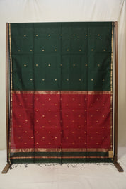 Green Maheshwari Saree - SRGMS1126