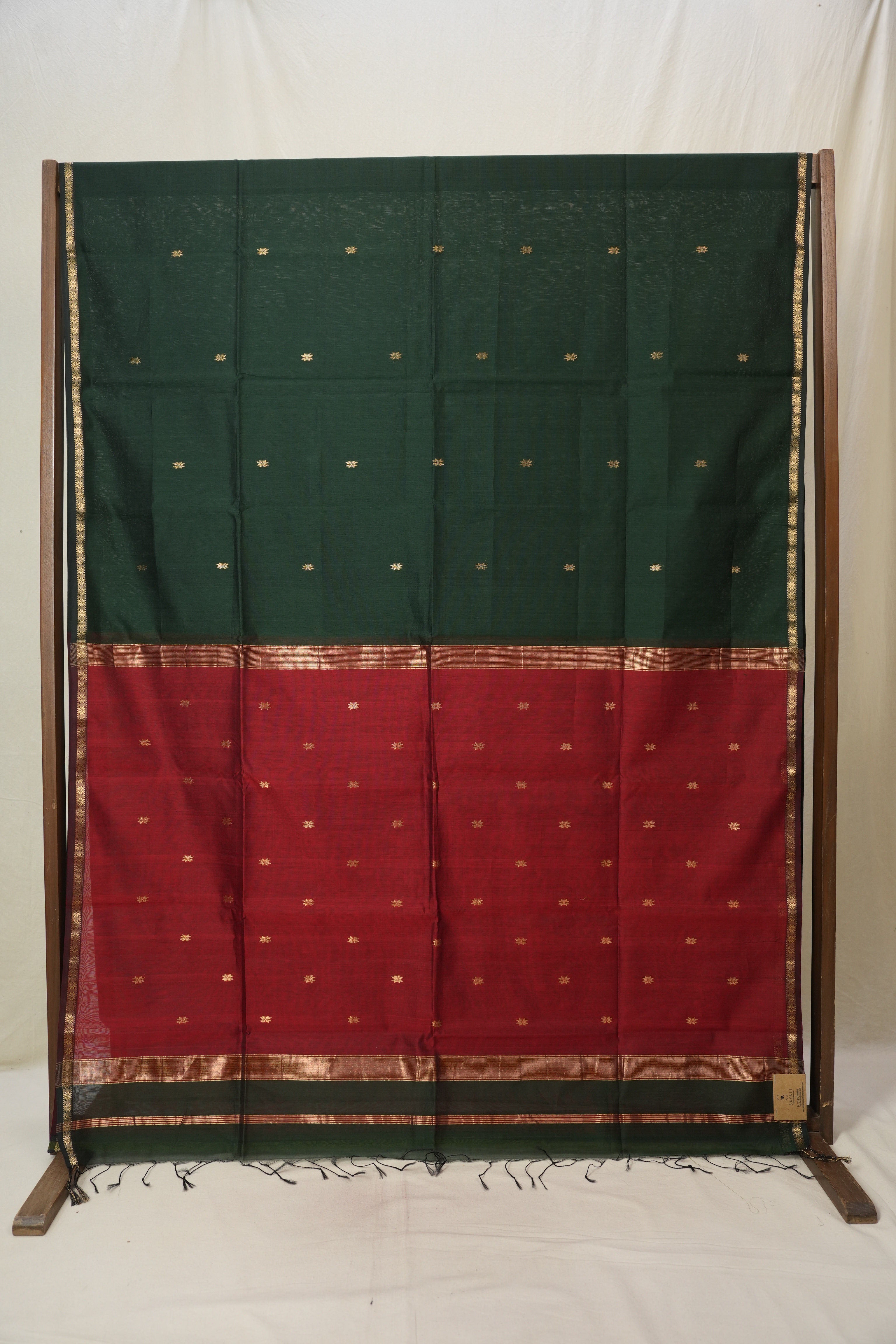 Green Maheshwari Saree - SRGMS1126