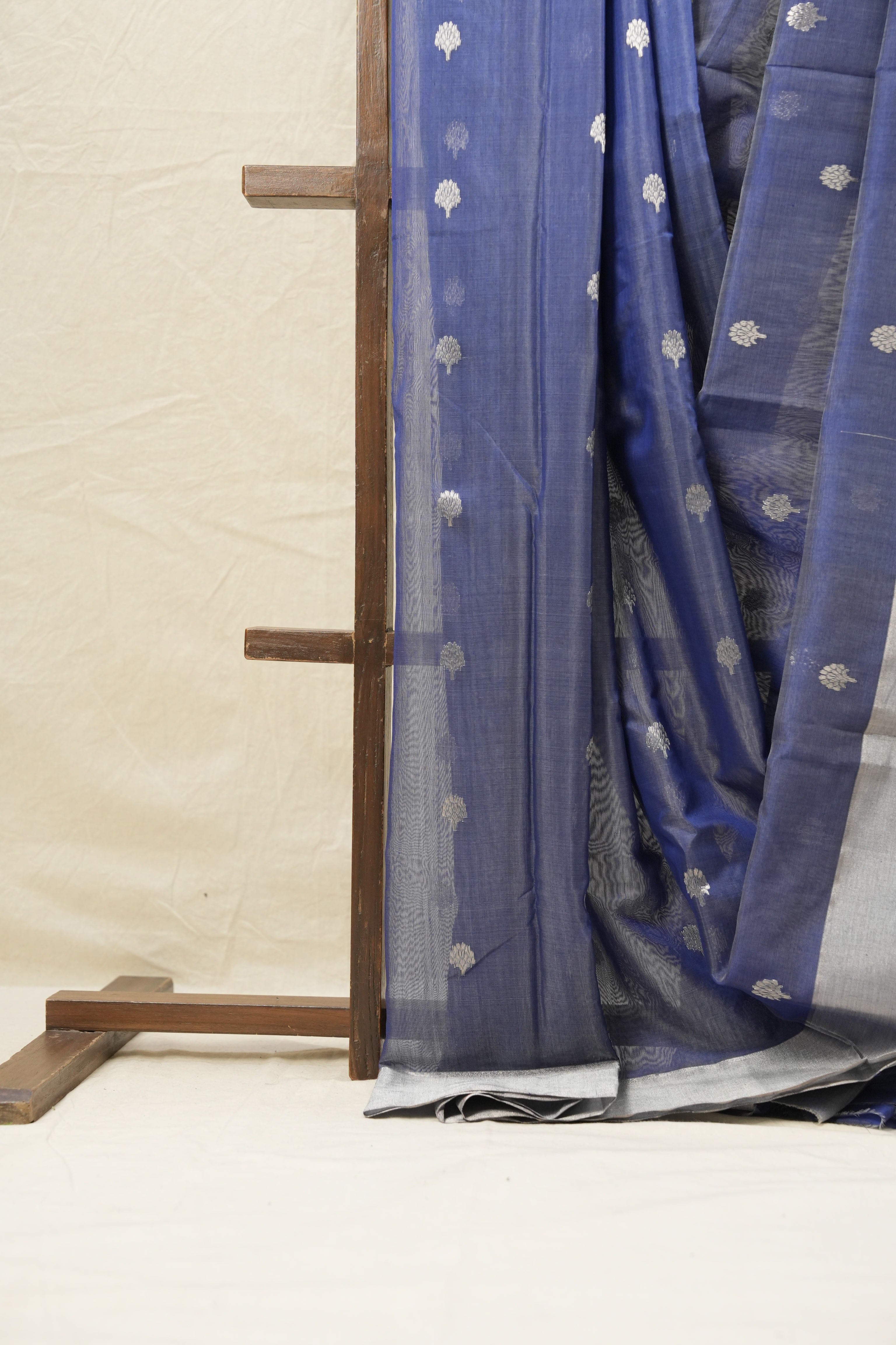 Blue Chanderi Cotton Silk Saree - SRBCSS445