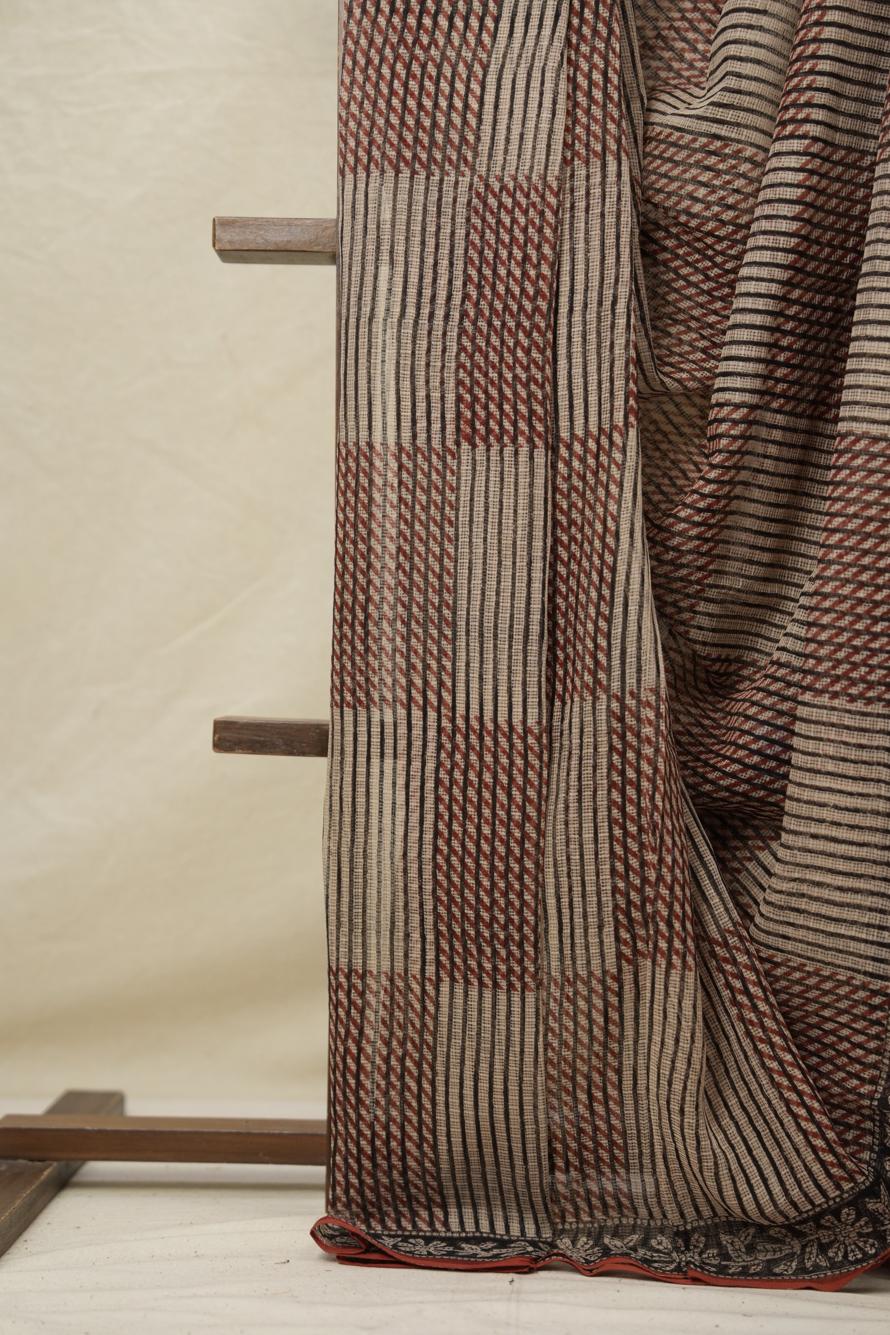 Maroon HBP Kota Doria Saree - SRMKDS228