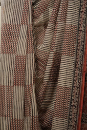 Maroon HBP Kota Doria Saree - SRMKDS228