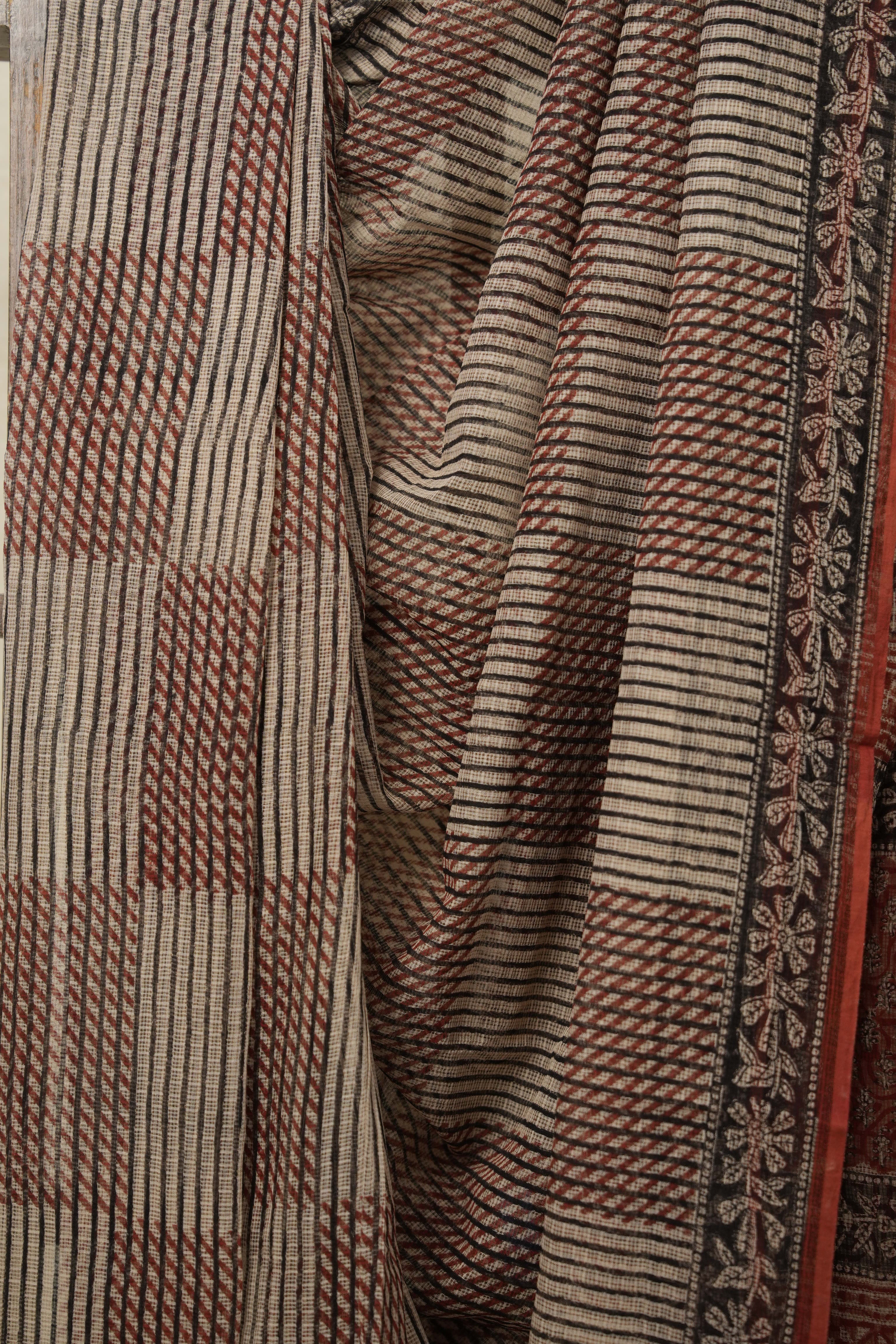 Maroon HBP Kota Doria Saree - SRMKDS228