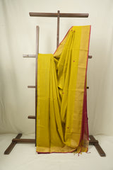 Lemon Yellow Maheshwari Saree - SRLYMS1296