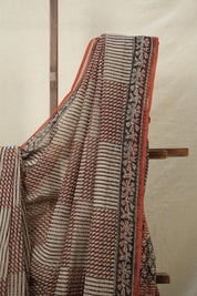 Maroon HBP Kota Doria Saree - SRMKDS228