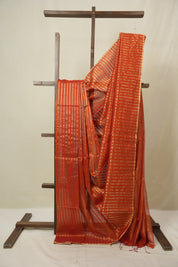 Orange Maheshwari Saree - SROMS1130