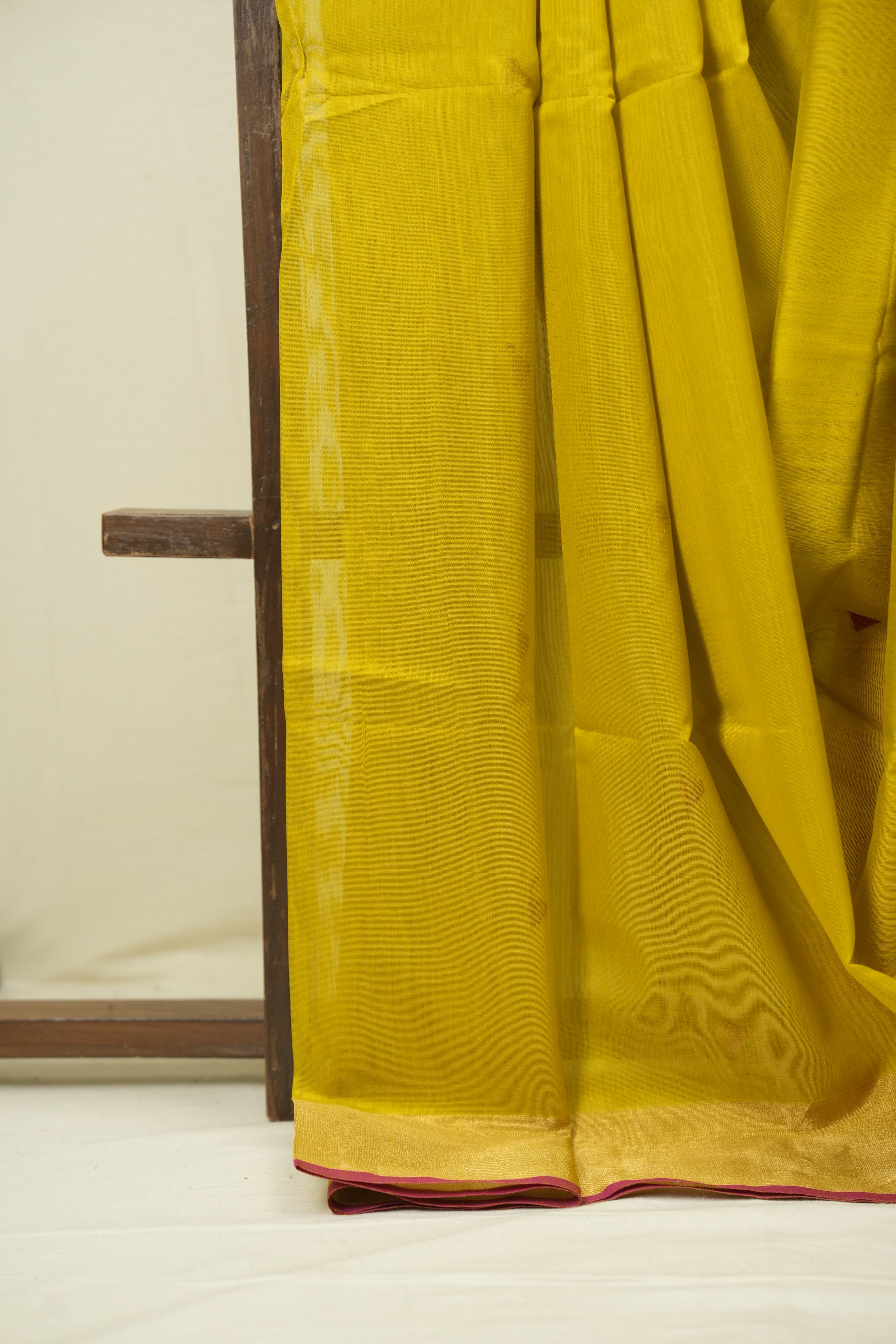 Lemon Yellow Maheshwari Saree - SRLYMS1296