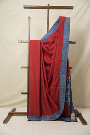 Maroon Cotton Patchwork Saree - SRMCPS292