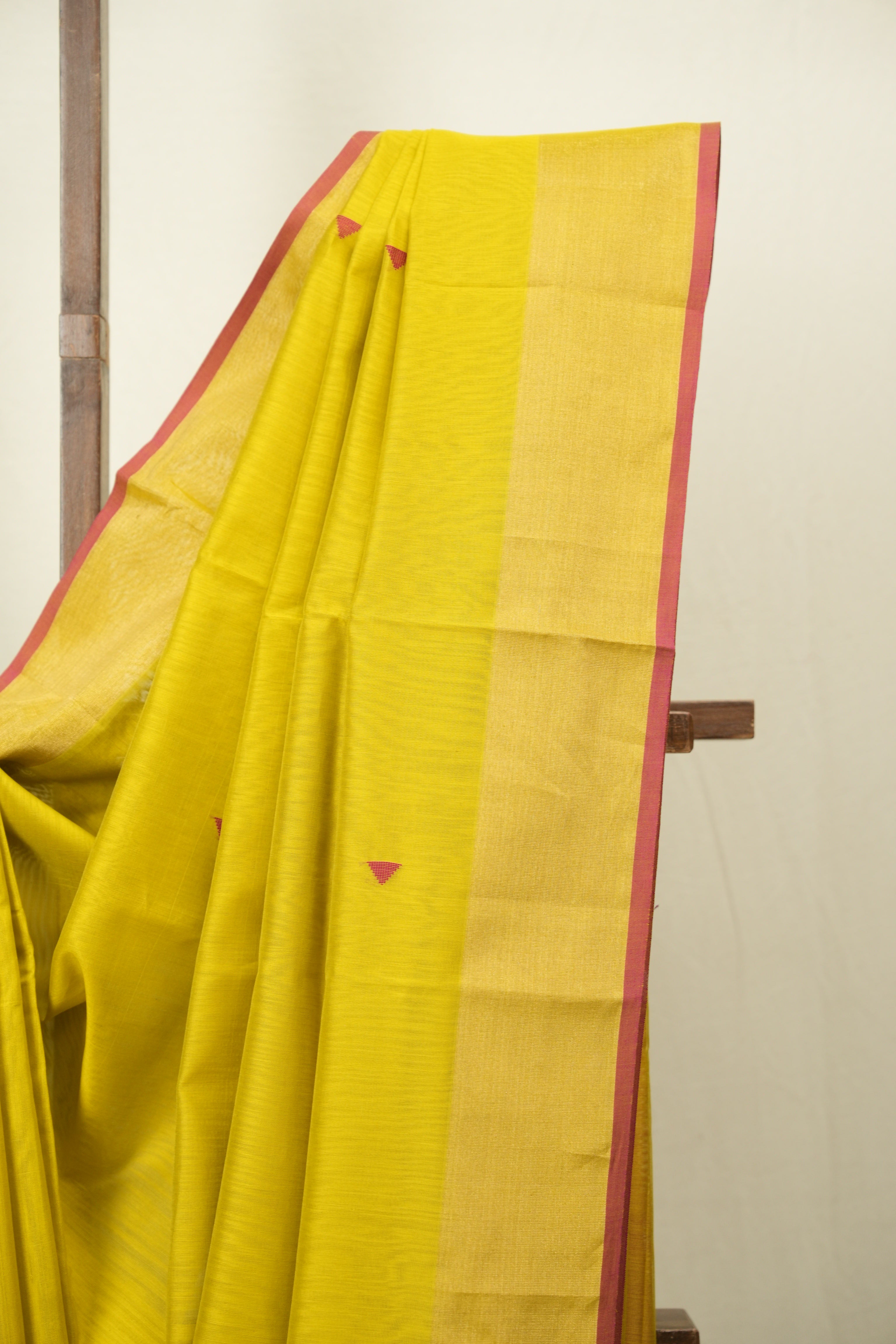 Lemon Yellow Maheshwari Saree - SRLYMS1296