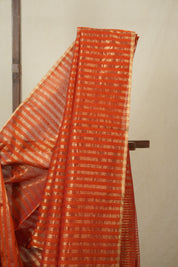 Orange Maheshwari Saree - SROMS1130