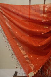 Orange Maheshwari Saree - SROMS1130