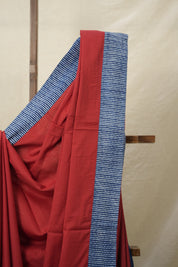 Maroon Cotton Patchwork Saree - SRMCPS292