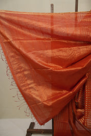 Orange Maheshwari Saree - SROMS1130