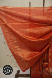 Orange Maheshwari Saree - SROMS1130