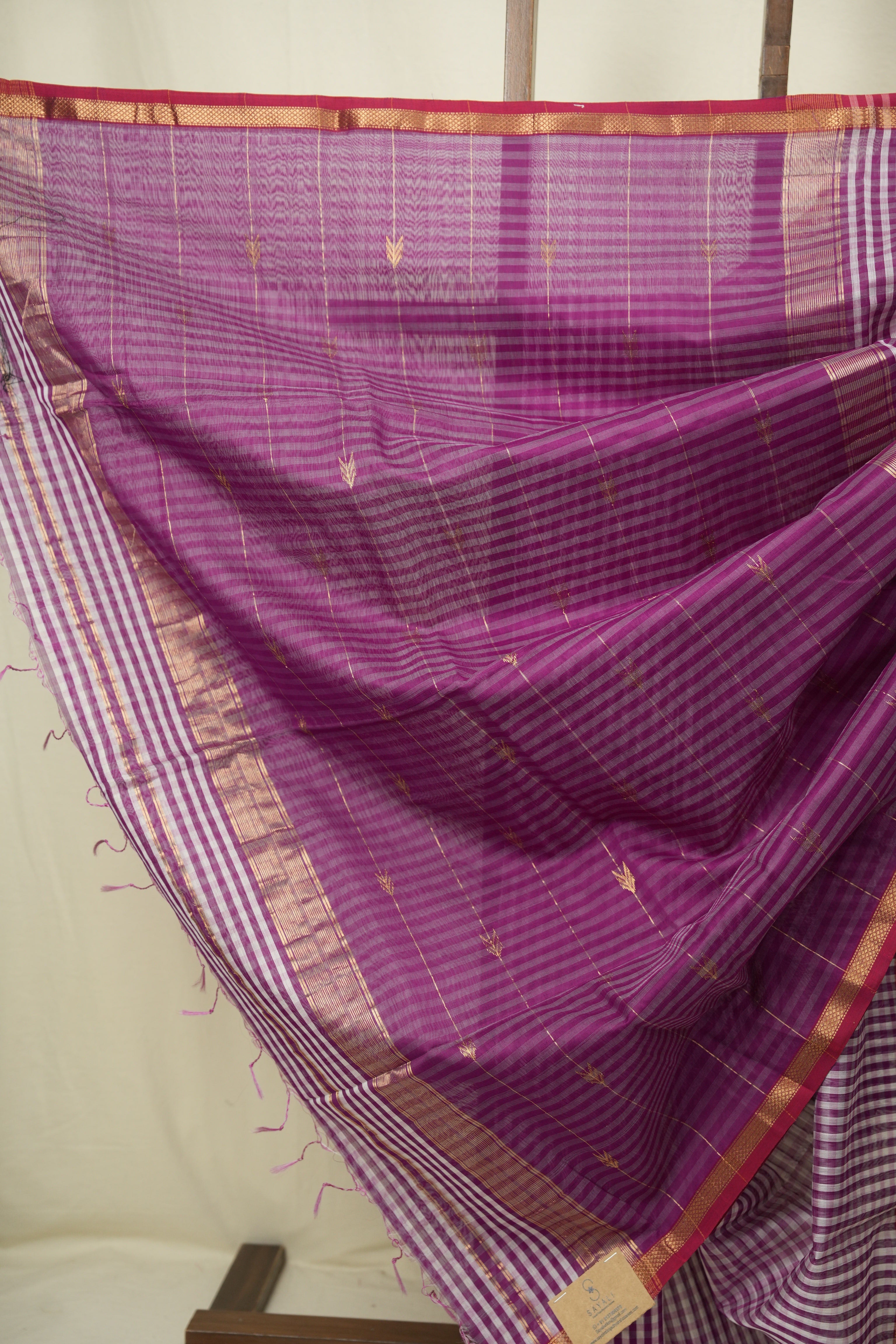 Purple Maheshwari Saree - SRPMS1295