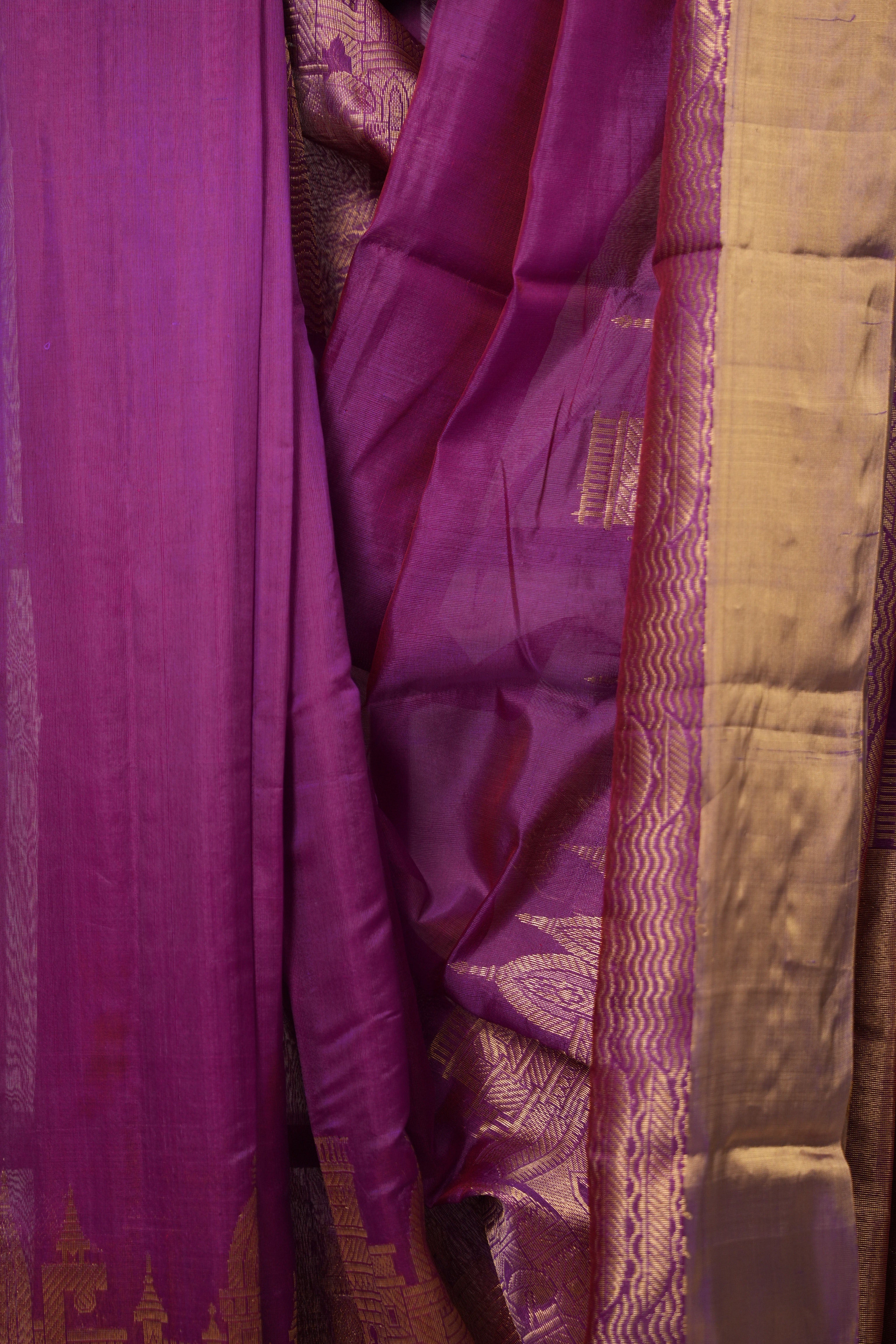 Purple Chanderi Silk Saree - SRPCSS520