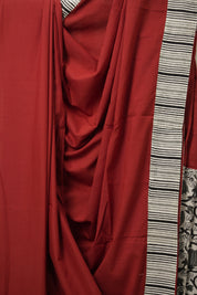 Maroon Cotton Patchwork Saree - SRMCPS290