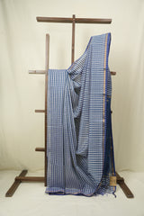 Blue Maheshwari Saree - SRBMS1293