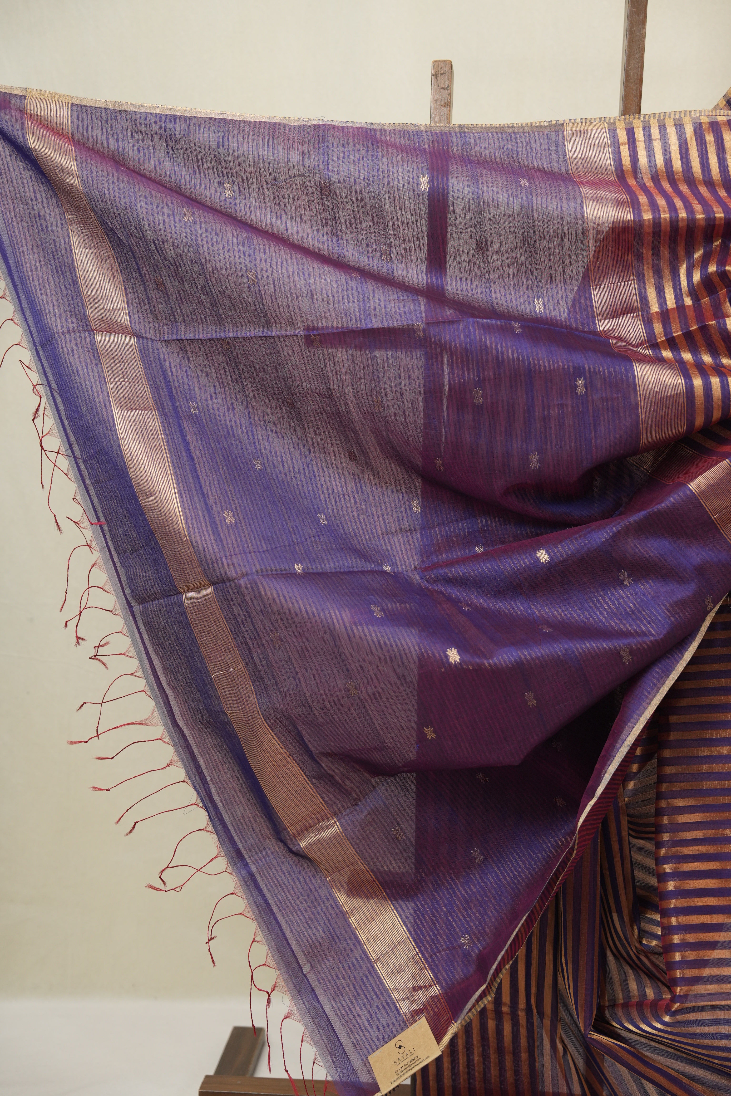 Purple Maheshwari Saree - SRPMS1131