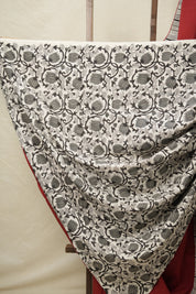 Maroon Cotton Patchwork Saree - SRMCPS290