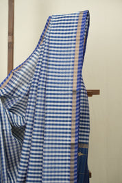 Blue Maheshwari Saree - SRBMS1293
