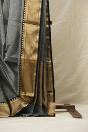 Grey Chanderi Silk Saree - SRGCSS429