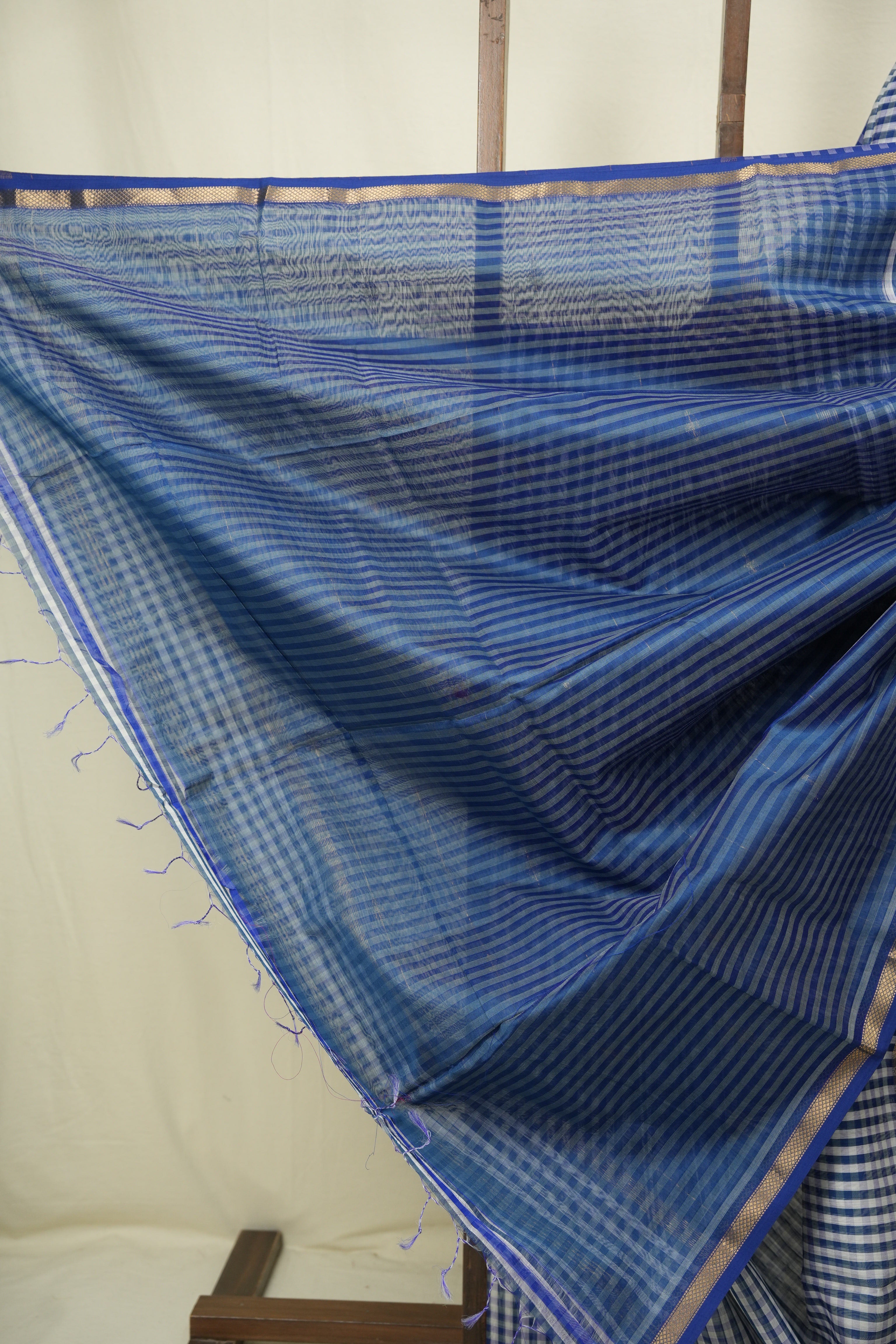 Blue Maheshwari Saree - SRBMS1293