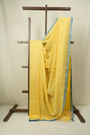 Yellow Maheshwari Saree - SRYMS1292