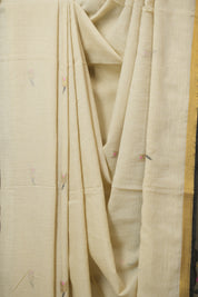 Beige Mul Bengal Cotton Jamdani Saree - SRBBCJS238