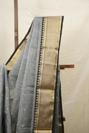 Grey Chanderi Silk Saree - SRGCSS429