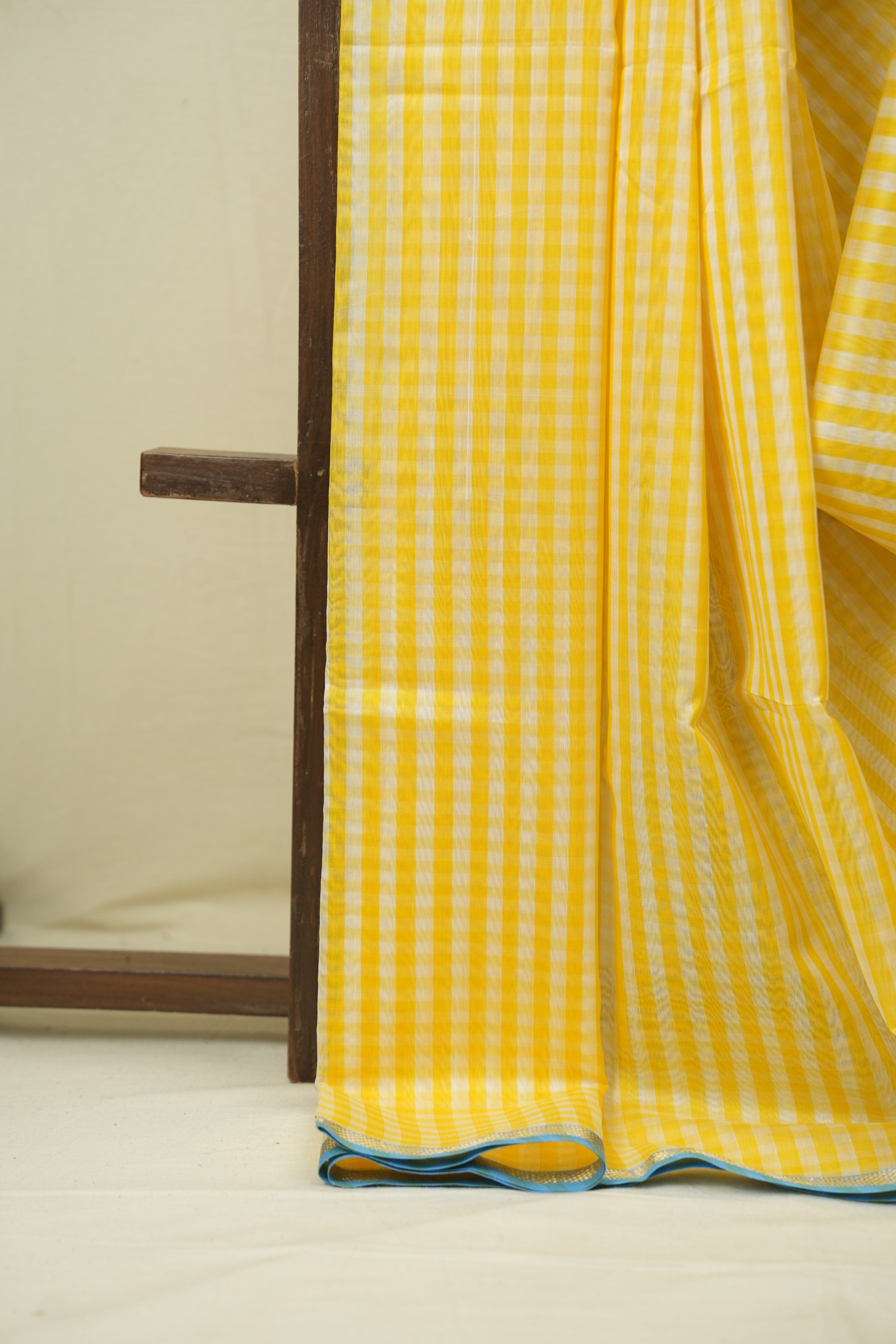 Yellow Maheshwari Saree - SRYMS1292