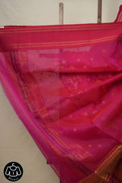 Rani Pink Chanderi Silk Saree - SRRPCSS481