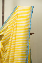 Yellow Maheshwari Saree - SRYMS1292
