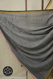 Beige Mul Bengal Cotton Jamdani Saree - SRBBCJS238