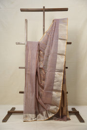 Rose Pink Silver Chanderi Silk Saree - SRRPSCSS515