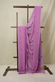 Pink Mul Bengal Cotton Jamdani Saree - SRPBCJS239
