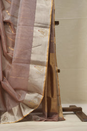Rose Pink Silver Chanderi Silk Saree - SRRPSCSS515