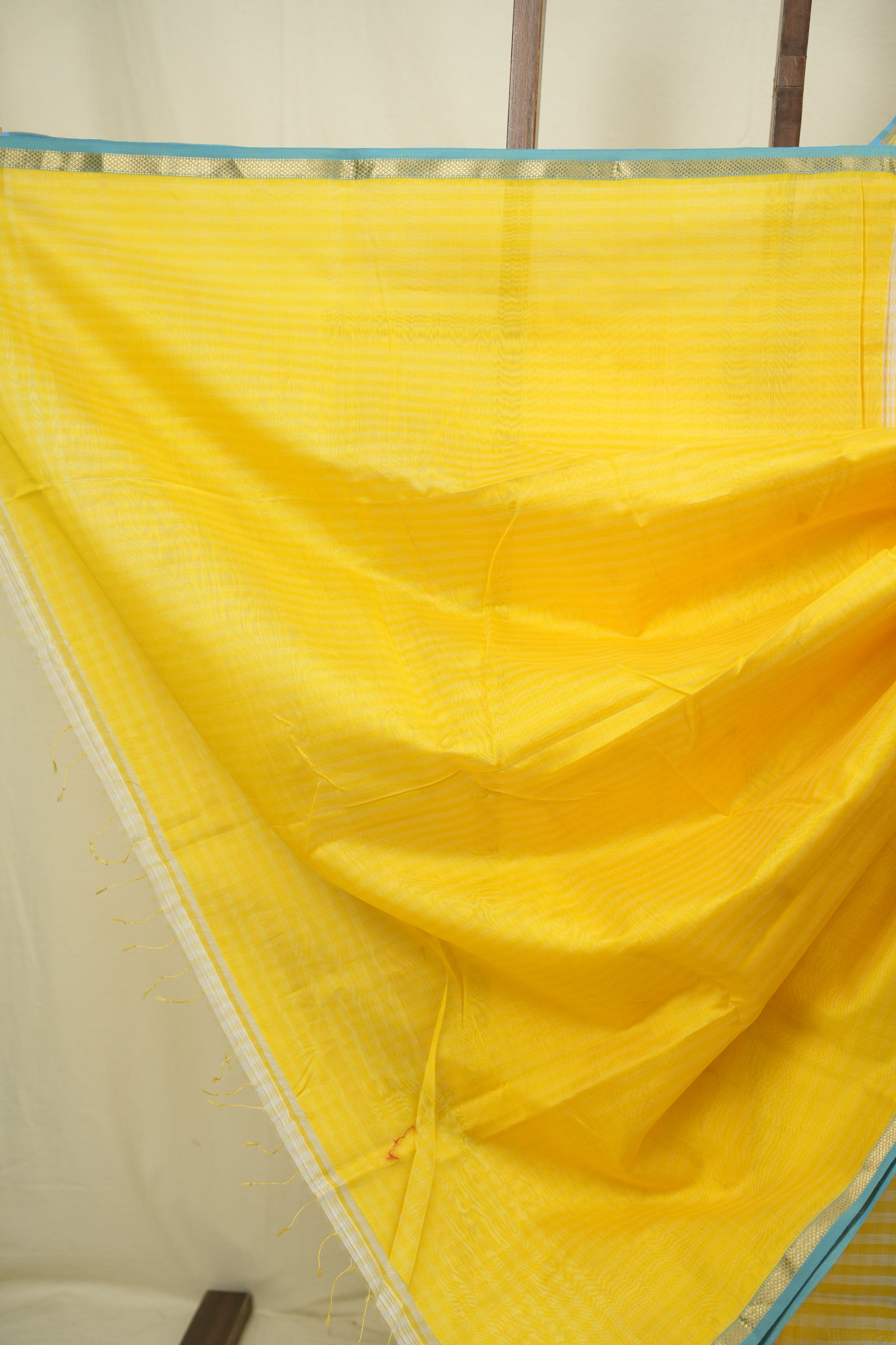Yellow Maheshwari Saree - SRYMS1292